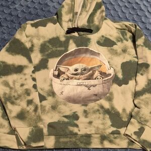Grogu/ Baby Yoda Cropped Hoodie